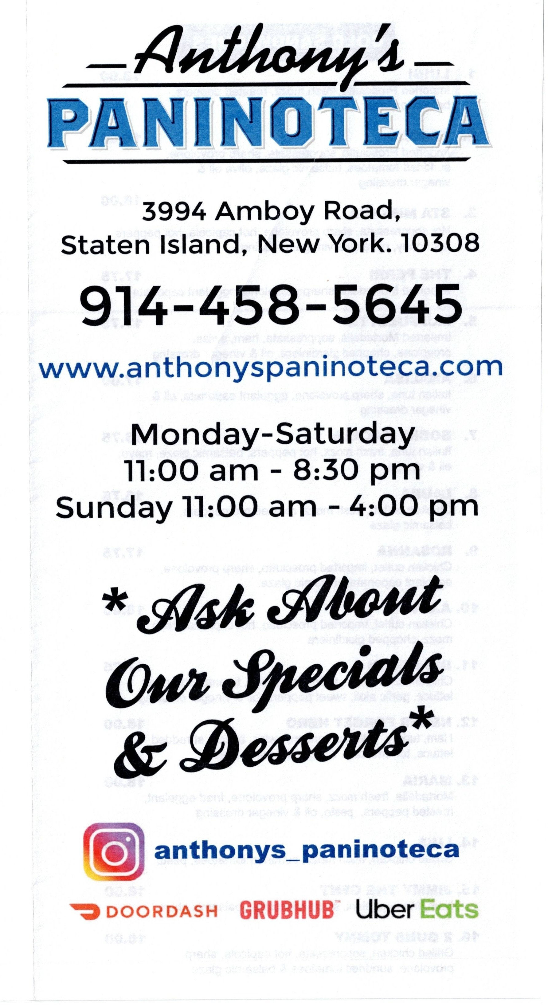 Anthony's Paninoteca food photos