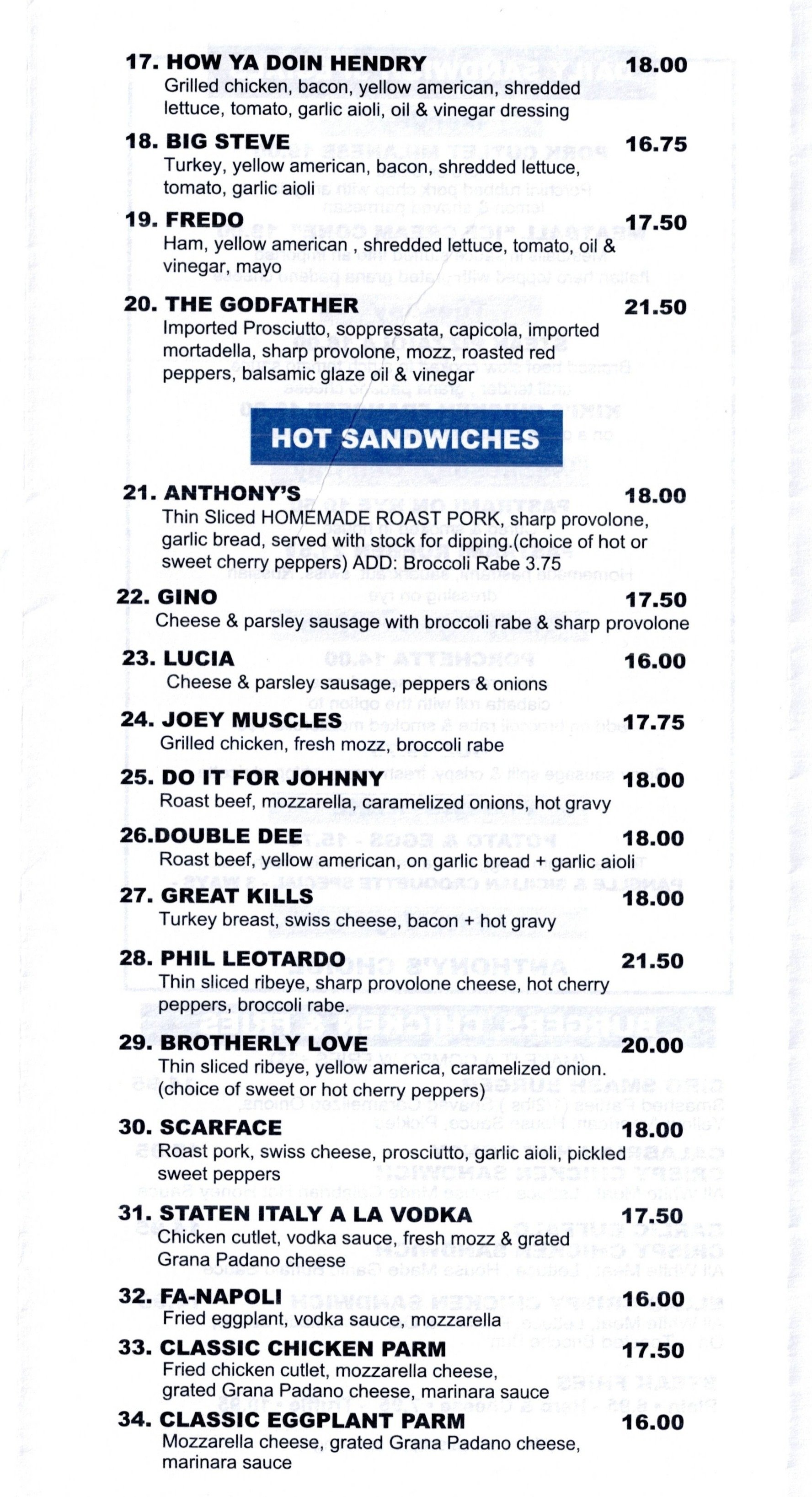 Anthony's Paninoteca food photos